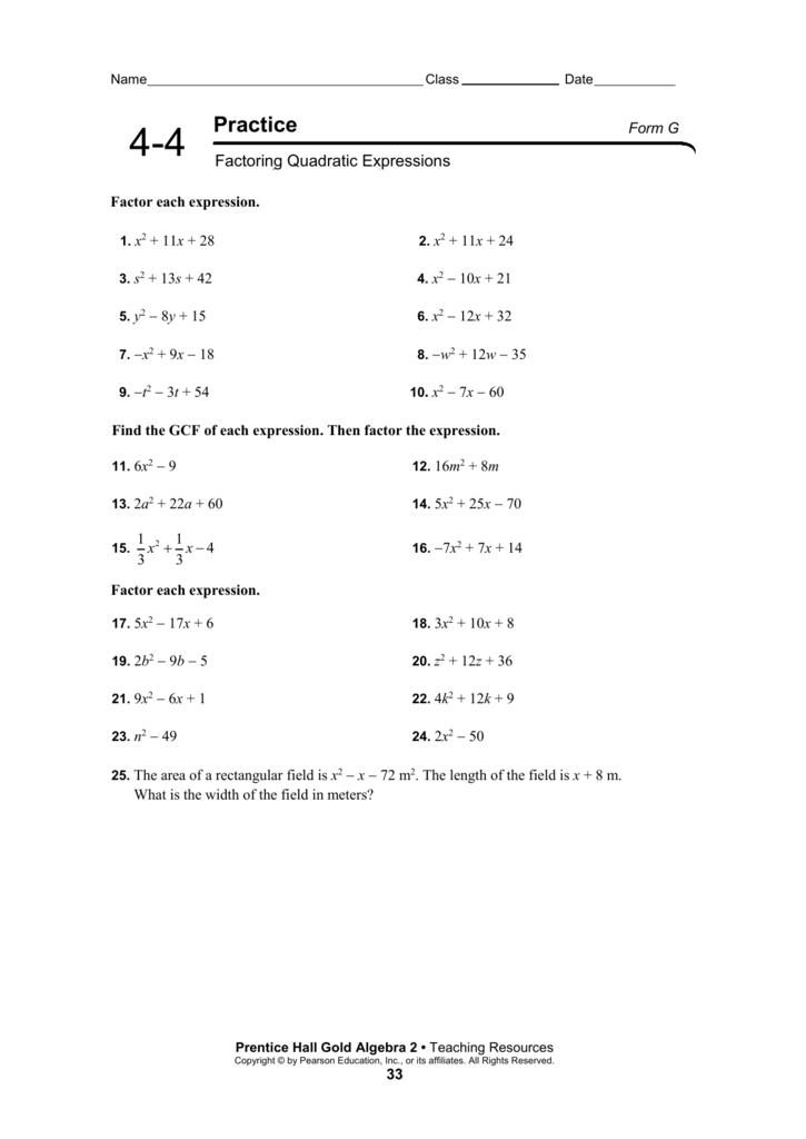 2 5 Practice Literal Equations And Formulas Form G Answer Key 