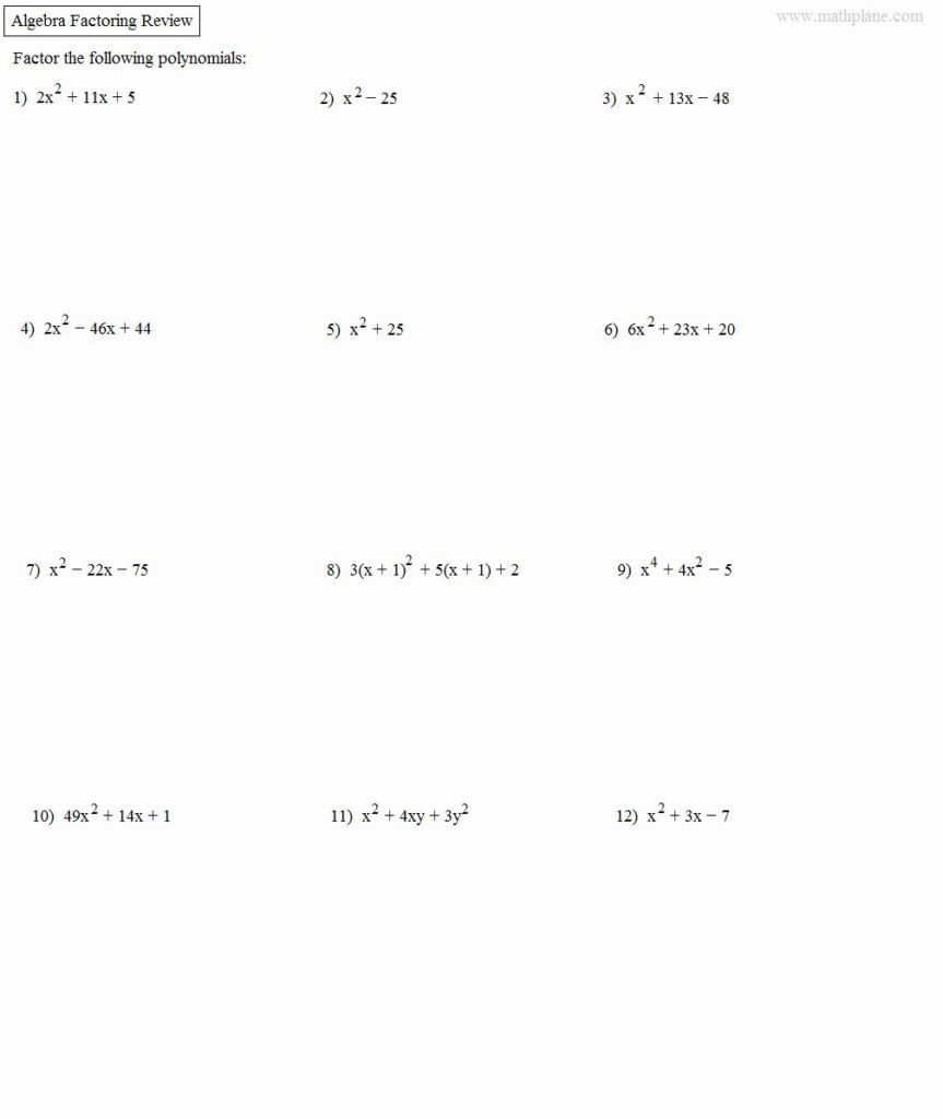 50 Factoring By Grouping Worksheet In 2020 With Images Study Of 