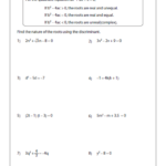 74 pdf ALGEBRA DISCRIMINANT WORKSHEET PRINTABLE And WORKSHEETS DOCX