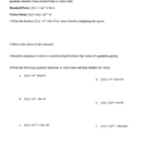 Converting Between The Different Forms Of A Quadratic Function