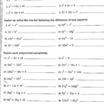 Factoring Difference Of Squares Worksheet Answer Key Algebra Algebra