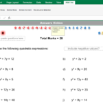 Factorising Quadratic Expressions Differentiated Worksheet Teaching