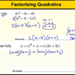 Factorising Quadratics GCSE Further Maths Revision Exam Paper Practice