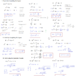 Math Plane Completing The Square Quadratic Formula