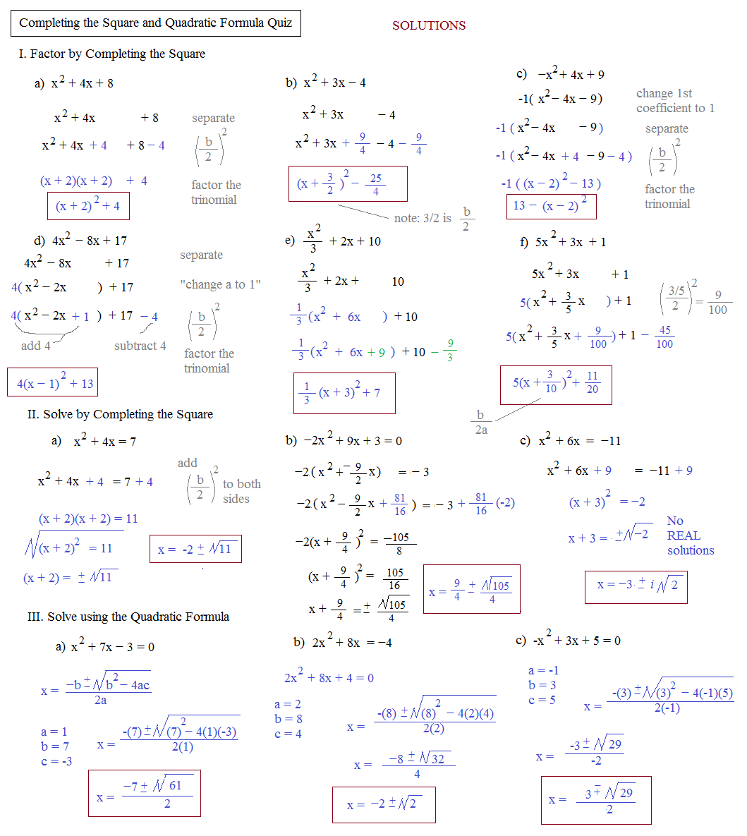 Math Plane Completing The Square Quadratic Formula Math Plane Completing The Square Quadratic Formula