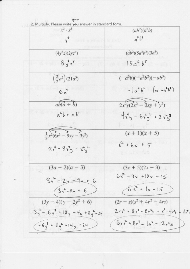 Practice 5 5 Quadratic Equations Worksheet Answers Db excel