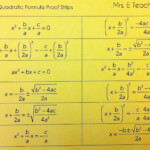 Quadratic Formula Derivation Mrs E Teaches Math
