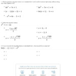 Solving Quadratic Equations Worksheet All Methods Db excel