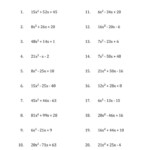 The Factoring Quadratic Expressions With a Coefficients Up To 81 A