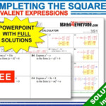 34 Completing The Square Worksheet Worksheet Info 2021