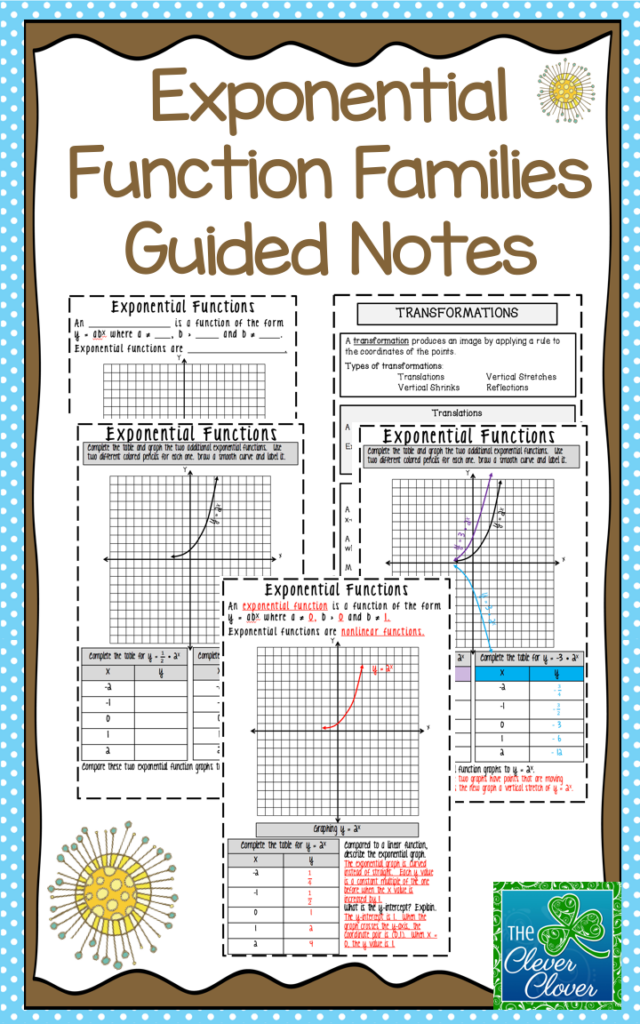 Algebra 2 Graphing Exponential Functions Worksheet Kidsworksheetfun
