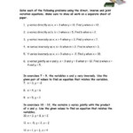 Direct Inverse And Joint Variation Worksheet Pdf Worksheet