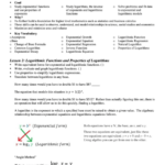 Exponential Functions And Logarithms Worksheet Printable Pdf Download
