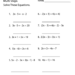 Factoring Equations Intermediate Algebra Worksheet Printable