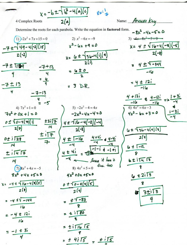 Factoring Quadratic Polynomials Worksheet Answers