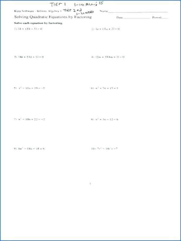 Factoring Quadratics Worksheet Kuta Software Thekidsworksheet
