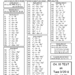 Factoring Trinomials A 1 Worksheet Db excel