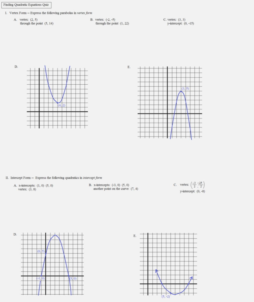 Features Of Functions Worksheet Answer Key Db excel