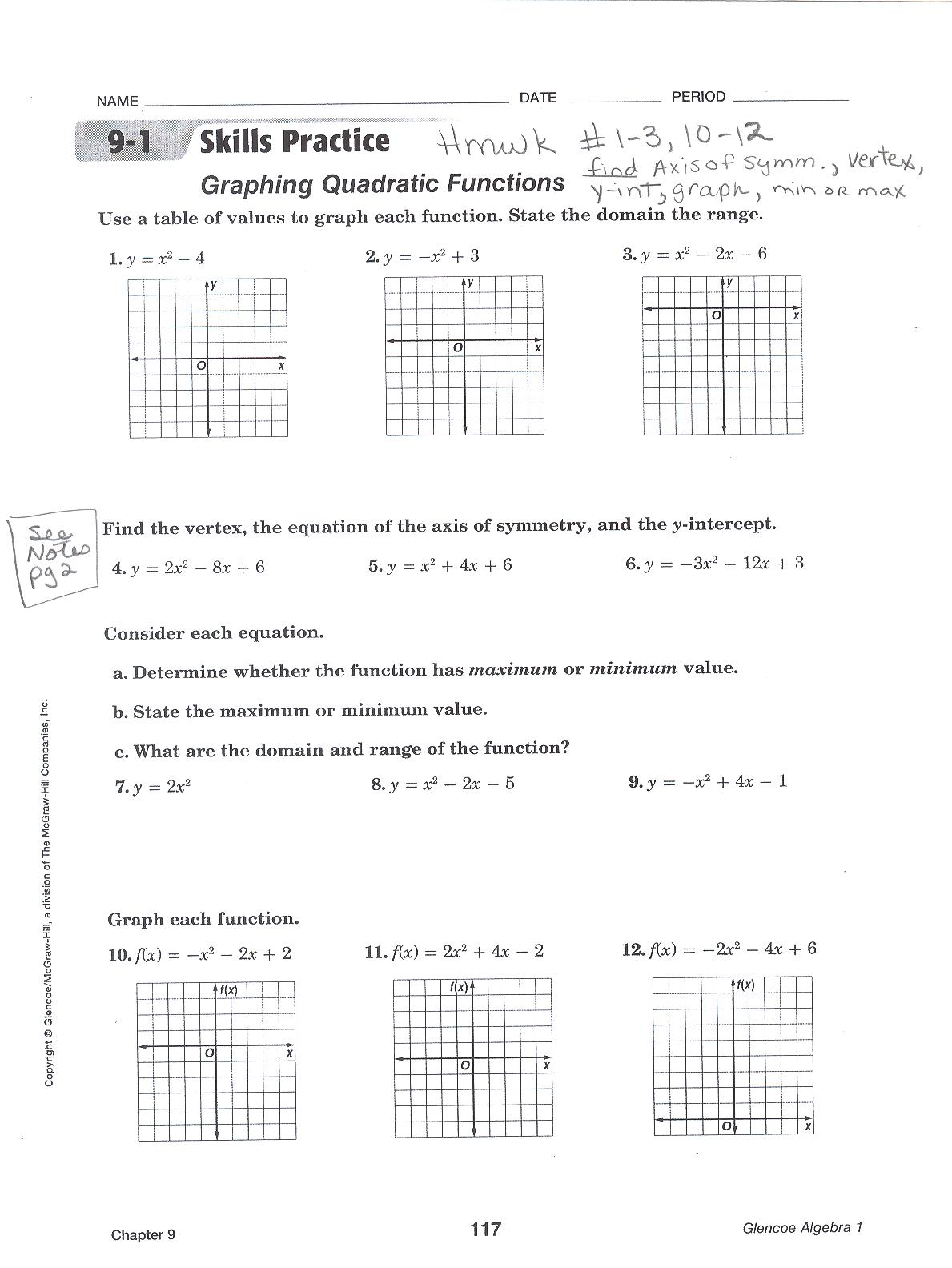Graphing Quadratic Functions Worksheet Free Worksheets Library Graphing Quadratic Functions Worksheet Free Worksheets Library