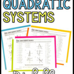 Linear Quadratic Systems Worksheet 1 Worksheet