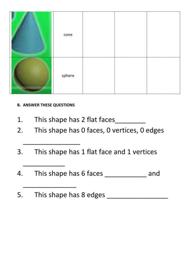 Math Shapes Worksheets
