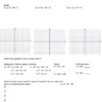 Practice Worksheet Graphing Quadratic Functions In Vertex Form Answer