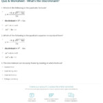 Quiz Worksheet What s The Discriminant Study