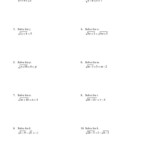 Radicals Grade 9 Worksheet