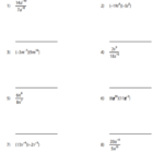 Simplifying Expressions With Exponents Worksheet
