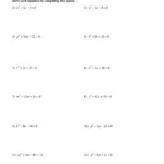 Solving Square Root Equations Worksheet Solving Pleting Square Kuta
