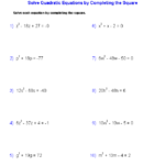 Algebra 1 Worksheets Quadratic Functions Worksheets