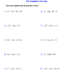 Algebra 2 Worksheets Quadratic Functions And Inequalities Worksheets