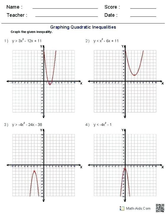 Chapter 2 Quadratic Functions Worksheet Answers Function Worksheets