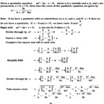 Derive Quadratic Formula Worksheet Livinghealthybulletin