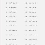 Factoring Ax2 Bx C Worksheet