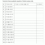 Factoring Quadratic Equations