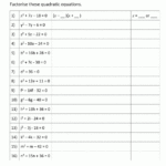 Factoring Quadratic Equations