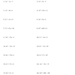 Factoring Quadratics Worksheet Free Worksheets Samples