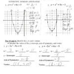 Graphing Quadratics Worksheet Answers