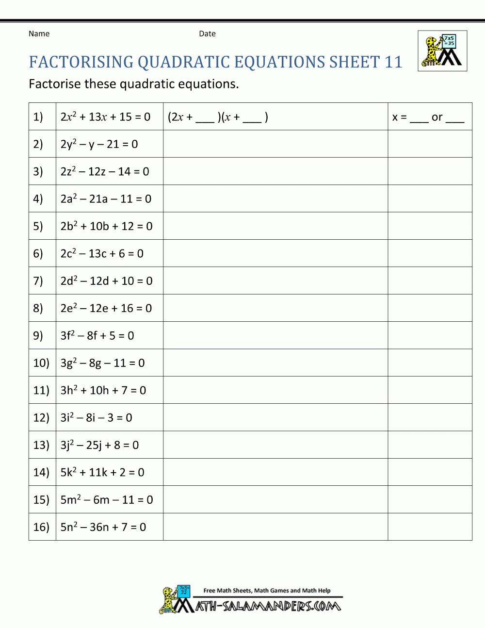 Introduction To Quadratic Functions Worksheet Saowen Quadratics