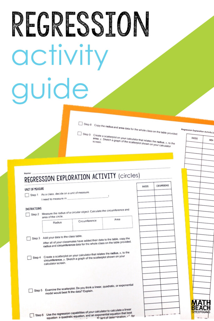  Linear Regression Review Worksheet Free Download Gambr co