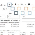 Nth Term Quadratic Sequences Algebraic Method with Answers By Lillet