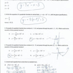 Quadratic Function Quiz Answer Key Db excel