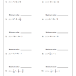 Quadratic Function Worksheets