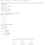 Quiz Worksheet Solving Non Standard Quadratics Study