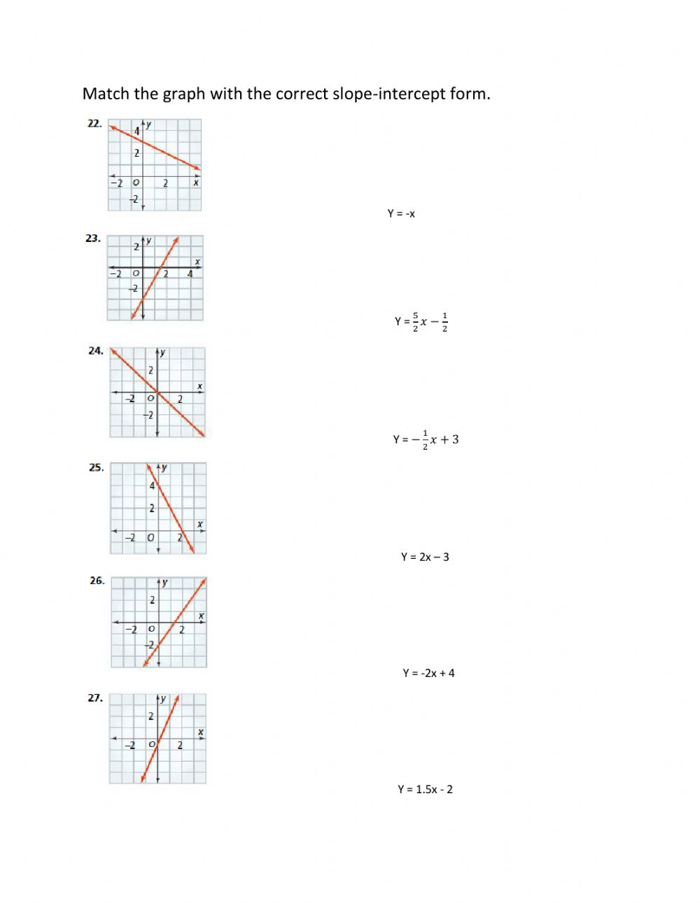 Slope Intercept Form Worksheet Word Worksheet Slope Intercept Form Worksheet Word Worksheet