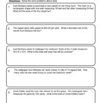 Solving Area Problems Area Worksheet 3
