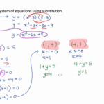 Solving Linear Quadratic Systems Using Substitution YouTube