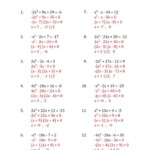 Solving Quadratic Equations For X With a Coefficients Between 4 And