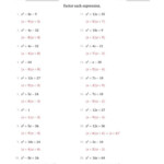The Factoring Quadratic Expressions With Positive a Coefficients Of 1
